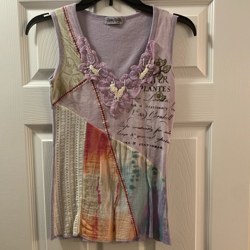 Gypsy Daisy Tank Top Small